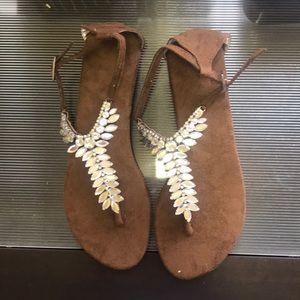 Never worn Sand sandals